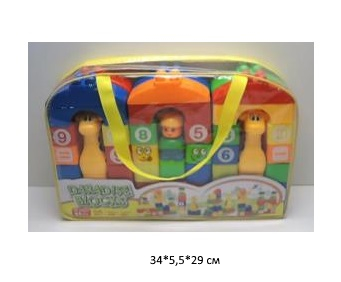 Конструктор арт. 0512-805 Блоки "Ферма" в прозр. сумке