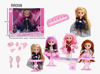 Кукла арт. RR008 Рок-звезда Набор 1шт. с аксессуарами в кор. 24,6*7,7*20,5