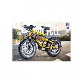 Конструктор арт. 941024-2 Велосипед спортивный желтый 240 дет. в кор._