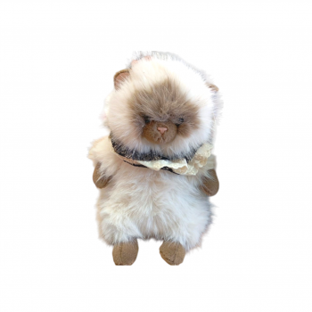 им Кошка арт. DYB-2026-7-4 Коричневая с воротничком 27 см в пак._