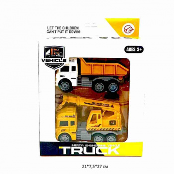 Строительная техника арт. 216-3 Набор 2 шт. Самосвал + кран в кор._