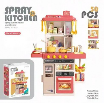 Набор мебели арт. 1587-87 Кухня 50 предм. свет, звук, вода, пар в кор. 53,5*14*36