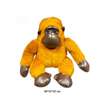 им Обезьяна арт. DYB-2026-9-2 Горилла рыжая 42 см в пак_