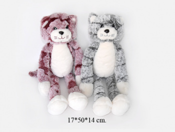 им Кот арт. 550/90714-5/6 Длинные лапки 50 см 2 цвета в пак.)