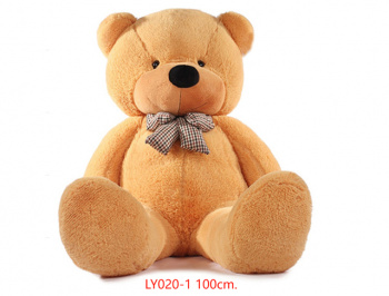 им Медведь арт. LY020-1 Коричневый с бантом 100 см в пак._
