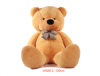 им Медведь арт. LY020-2 Коричневый с бантом 120 см в пак._
