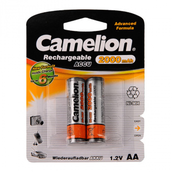 кв_Аккумулятор Camelion R6/AA 2000mAh Ni-Mh BL2 (24/384) [NH-AA2000BP2] 12307