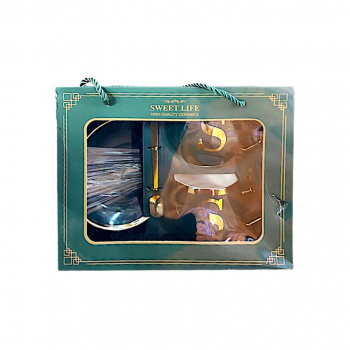 Подарочный набор арт. AB-036S-501 На двоих "Sweet life S" 6 предметов в зеленой кор.