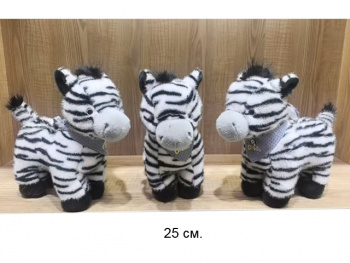 им Зебра арт. 209200 С платочком на шее 25 см в пак.