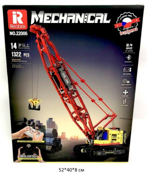 Конструктор арт. 22006 Кран гусеничный 1322 дет. в кор._/12 шт./