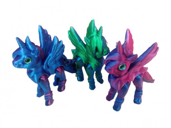 Фигурка 3Д арт. 3D017/3D042 Единорог подвижный цвета микс 1шт. в пак.)
