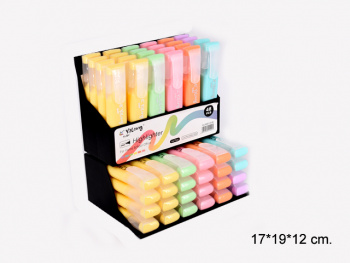 кц_Текстовыделитель арт. YL245013-48 Пастельные цвета микс, линия 1-5 мм (48 шт.) упаковка