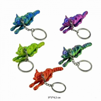Брелок 3Д арт. 805167 Волк подвижный цвета микс в пак.