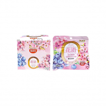 Конфета арт. 064411-3/064404 Жевательная без сахара "Черника и сакура" 15 г 20 шт. в розовой кор.'