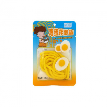 Мармелад арт. 300519-2 Фигурный "Лапша с яйцом" в сиропе "Персик" 80 г 20 шт. в кор.*