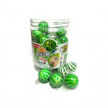 Мармелад арт. 345170-5 Жевательный с начинкой "Арбуз" 10 г 30 шт. банка#