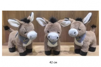 им Ослик арт. 1119-209 Серый с платочком на шее 42 см в пак.