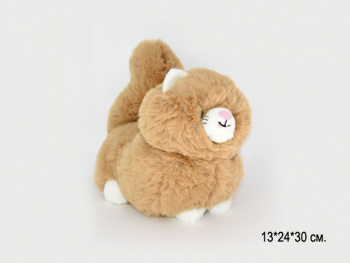 им Кошка арт. 15822-2-209 Коричневая персидская хвост вверх 24*30 см в пак.