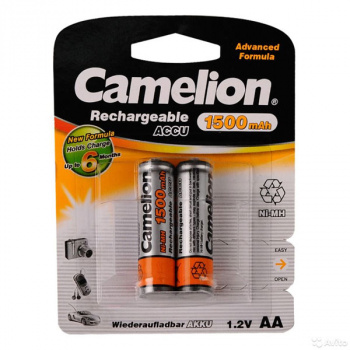 кв_Аккумулятор Camelion R6/AA 1500mAh Ni-Mh BL2 (24/384) [NH-AA1500BP2] 12306