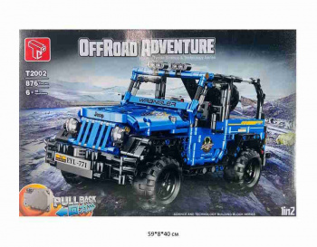 Конструктор арт. T2002 Автомобиль инерц. 876 дет. в кор.~