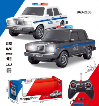 Машина на р/у арт. JY-4011-805 ФСБ ВАЗ-2106 цвета микс, свет в кор.)