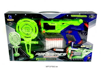 Оружие арт. 718B-1 Бластер с мягкими пулями, мишенью в кор._