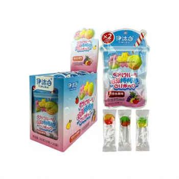 Конфета арт. 063711/ Карамель на палочке "Двойной вкус" микс вкусов 19 г 20 шт. в кор.'