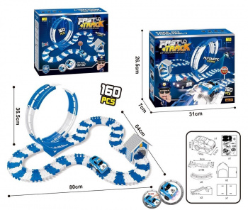 Мягкий трек арт. 868-187 Полиция 160 дет. 1 автомобиль в кор. 31*7*26,5