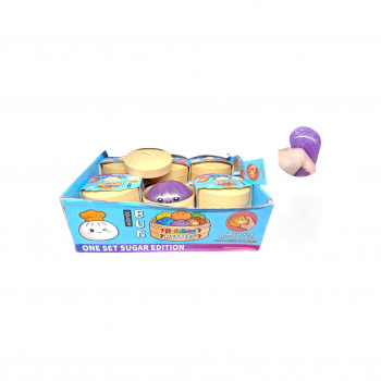 Антистресс арт. 2026-5-17/051628 Пельмень "Сахарная коллекция" 8,5 см цвета микс в банке (12 шт.)=