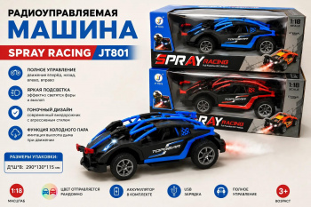 Машина на р/у арт. JT801 Гоночный багги-внедорожник 1:18 свет, дым в кор._
