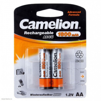 кв_Аккумулятор Camelion R6/AA 1800mAh Ni-Mh BL2 (24/384) [NH-AA1800BP2] 327377