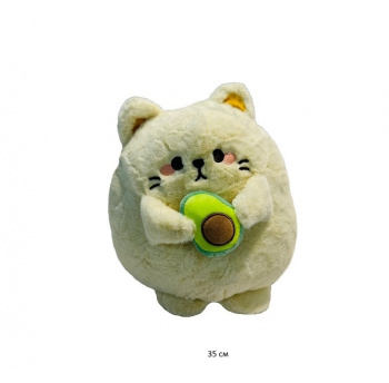 им Кошка арт. AB-15-35/240401-14-2 Бежевый толстячок с авокадо 35 см в пак.•)