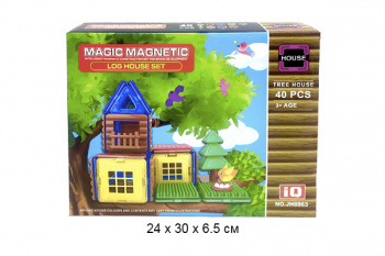 Конструктор магнитный арт. JH8863 Домик 40 дет. в кор._/48 шт./