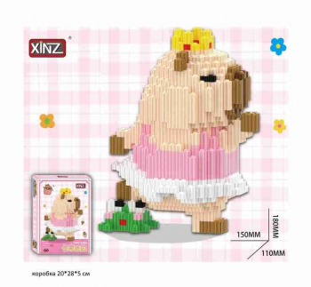 Конструктор арт. 5101-805-802 Микро Капибара-балерина 1680 дет. в кор.