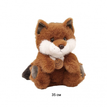 им Лиса арт. 02013-209 Сидит с медальоном 35 см в пак.