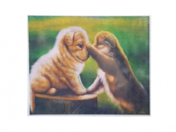 Картина по номерам арт. RAS20853 Пара щенков 20*30 в кор.