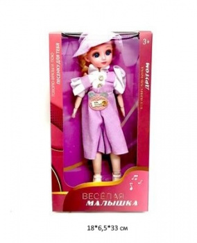 Кукла арт. R09-38 В шляпке шарнирная в кор._