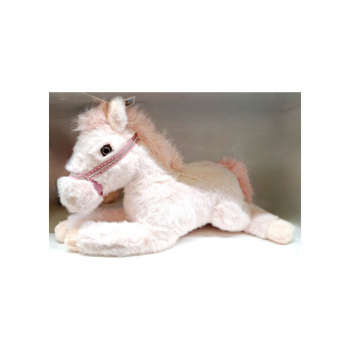 им Лошадь арт. YE25507-1-70-1 Лежит Розовая 70 см в пак.)