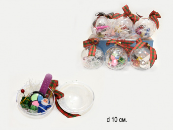 Набор для маникюра арт. 80011 "Подарок" в шаре (9 шт.) шоубокс•