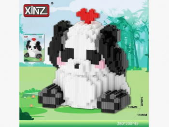 Конструктор арт. 5039-802 Микро Панда сидит с сердцем на голове 1468 дет. в кор.=