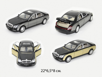 Модель металл. арт. M929H Майбах цвета микс (4 шт.) шоубокс_•