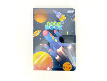 кц_Блокнот арт. A5-772 В обложке "Космос" с магнитной застежкой А5 в пак.